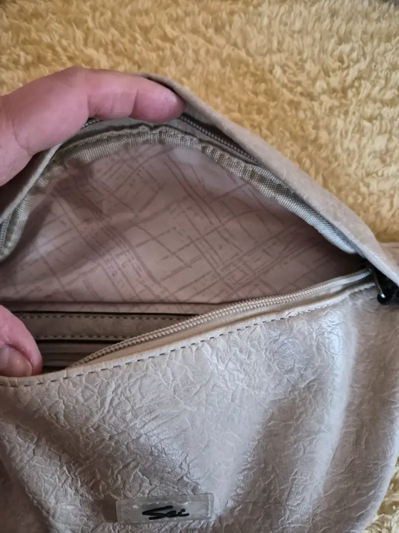 Riñonera Beige Sei de cuero sintético - 3