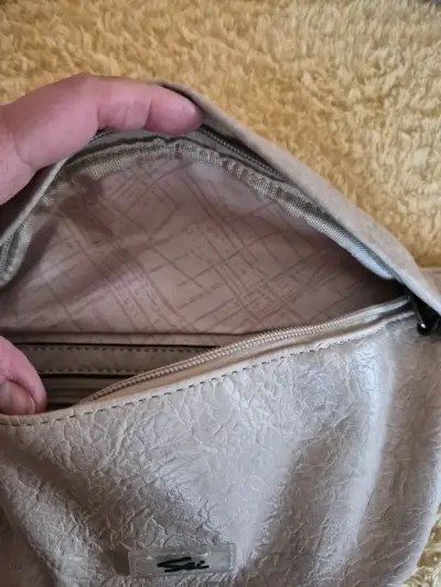 Riñonera Beige Sei de cuero sintético - miniatura 3