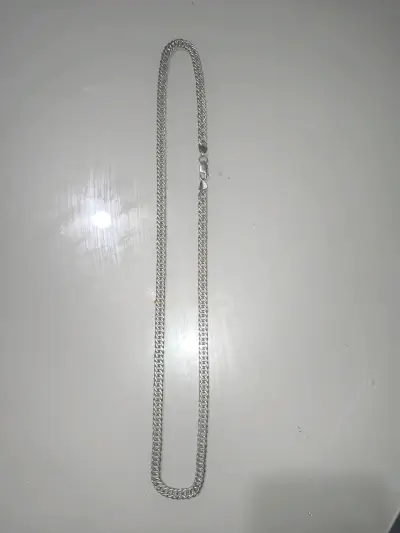 Cadena de plata estilo cubano - miniatura 3