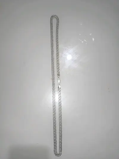 Cadena de plata estilo cubano - miniatura 5