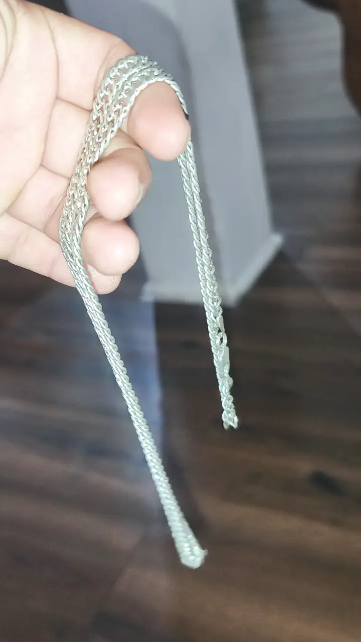 Cadena de plata estilo cubano - 6