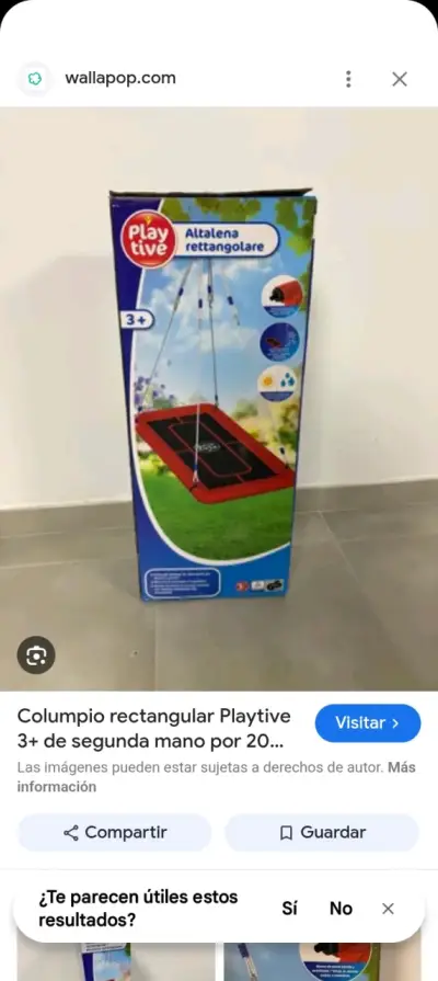 Columpio rectangular para niños rojo y negro - miniatura 3