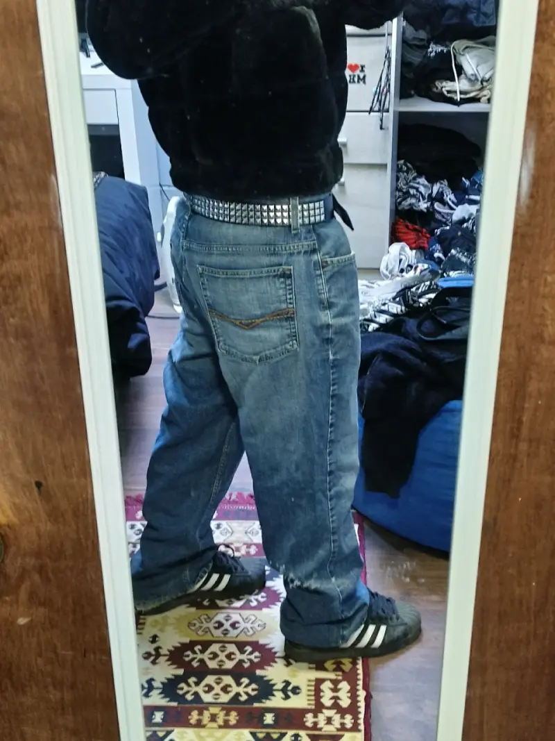Jeans holgados de mezclilla azul - 2