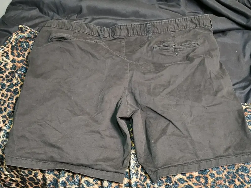 Bermudas negras de algodón para hombre - 2