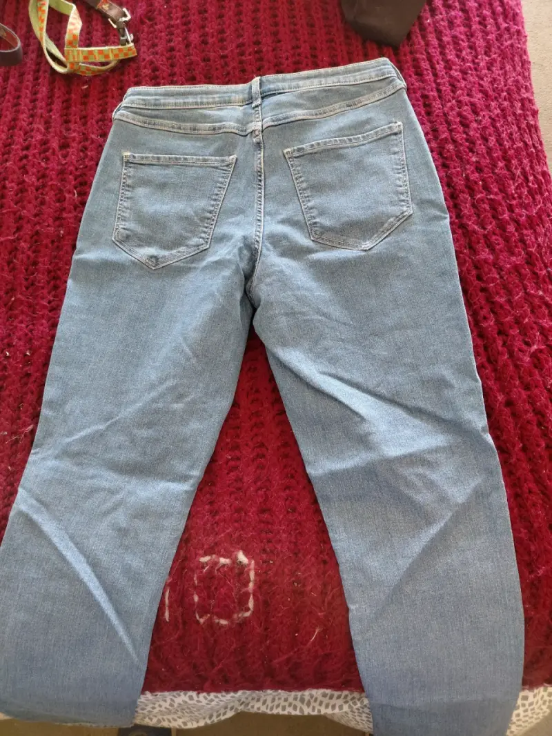 Jeans azul claro de mezclilla - 4