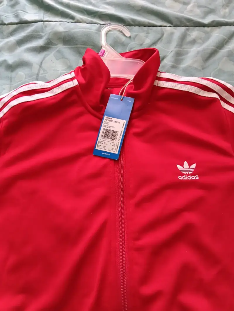 Vestido deportivo rojo Adidas con cierre - 1