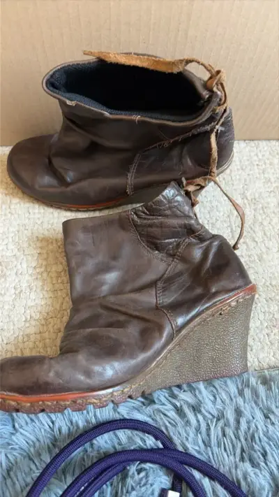 Botines de cuero marrón - miniatura 2