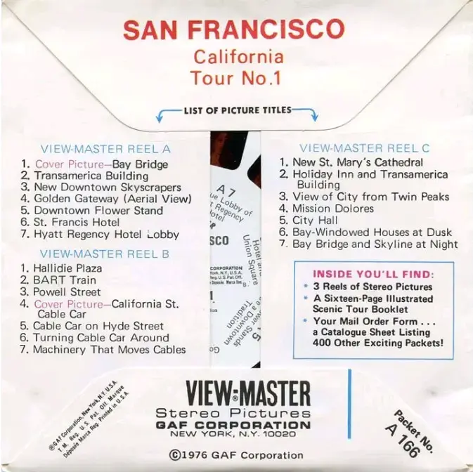 Discos View Master sellado .San Francisco EEUU1976 - 2