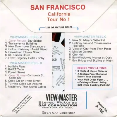 Discos View Master sellado .San Francisco EEUU1976 - miniatura 2