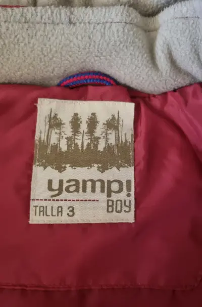 Parka roja con capucha, marca Yamp! talla 3 años - miniatura 5