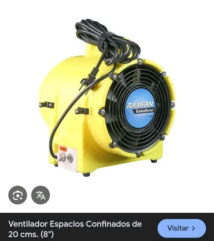 Extractor de aire industrial amarillo - 2