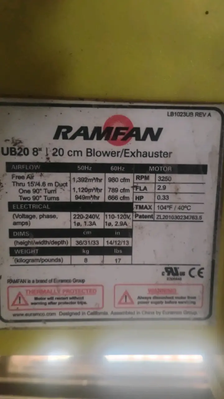 Extractor de aire industrial amarillo - 3
