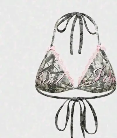 Conjunto baddie negro con diseño 'Angel' - miniatura 2