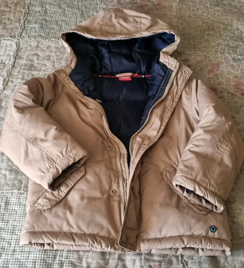 Parka infantil Mickey Mouse beige con capucha - 3