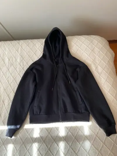 Polerón negro con capucha unisex XS - miniatura 1