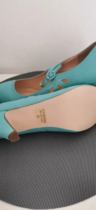 Zapatos de tacón turquesa Chase and Cloé - miniatura 4