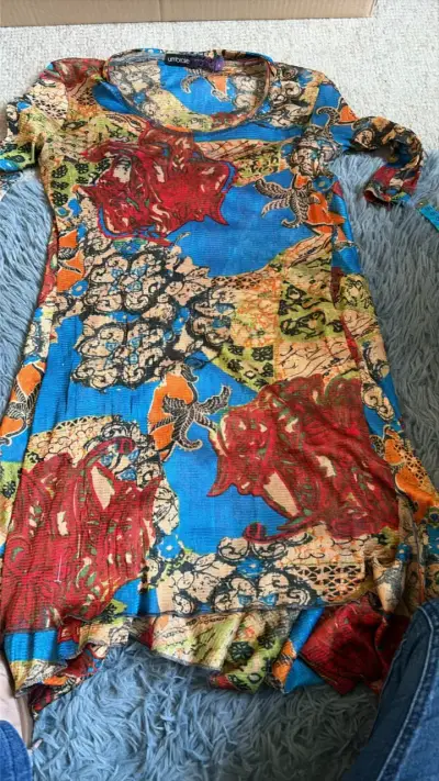 Vestido estampado colorido Umbrale - miniatura 3
