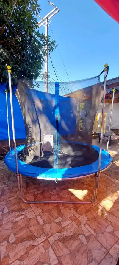 Cama elástica con red de seguridad - miniatura 3