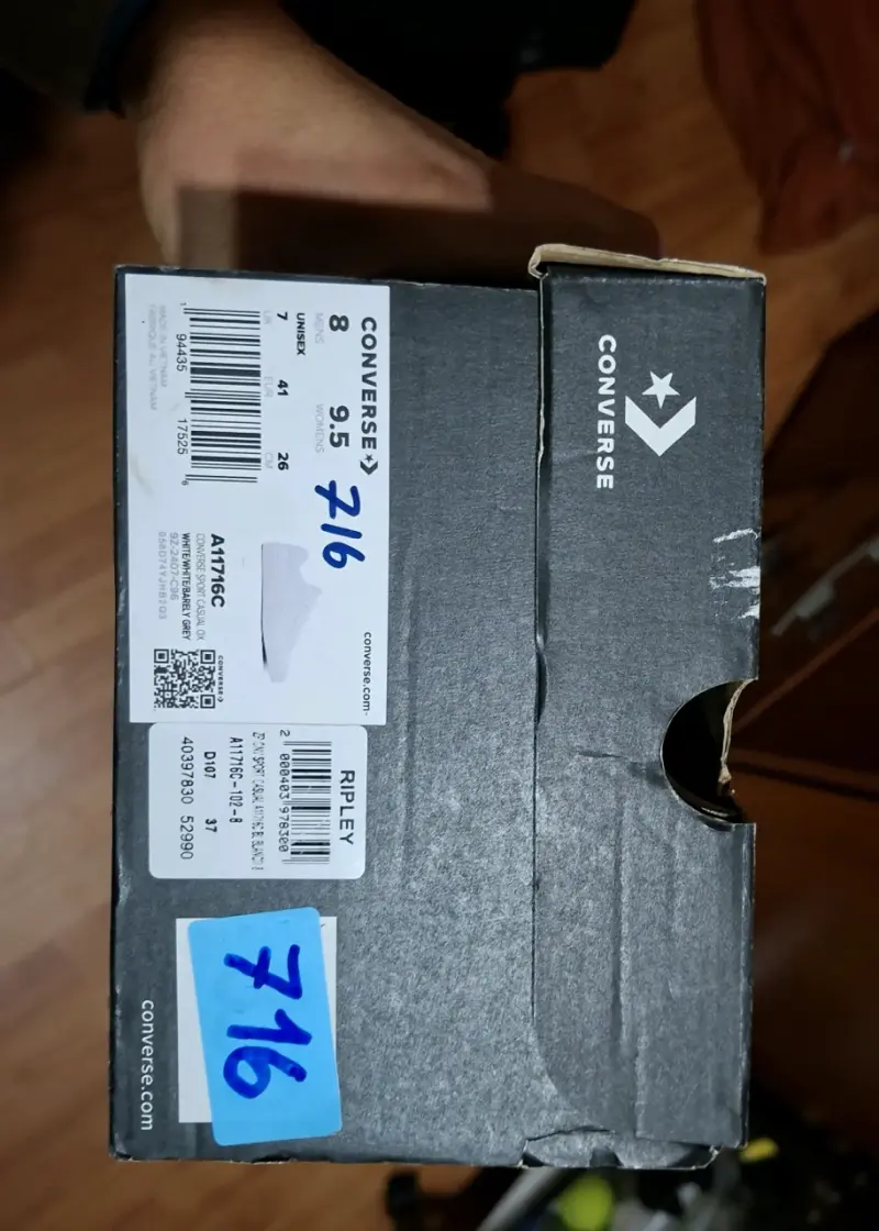 Zapatillas blancas converse de cuero para hombre - 5
