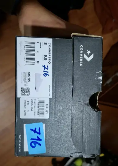 Zapatillas blancas converse de cuero para hombre - miniatura 5