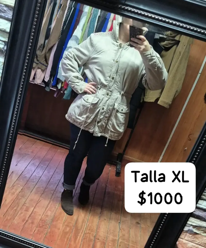 Abrigo rojo de lana talla M - 4
