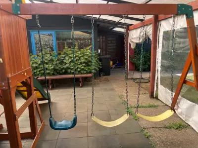Juegos infantiles de madera con resbalín - miniatura 5