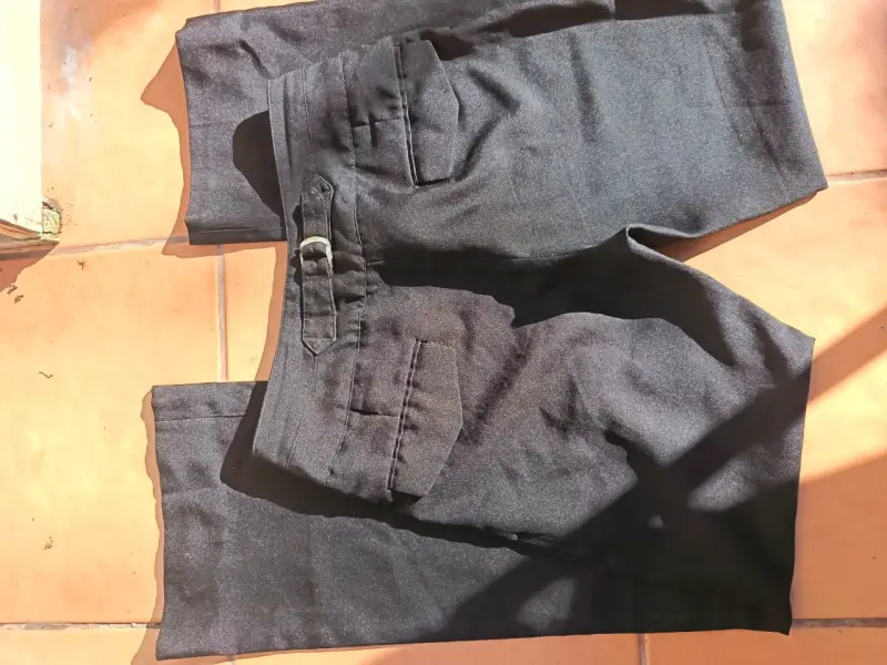 Pantalón de tela flare (36) - 3