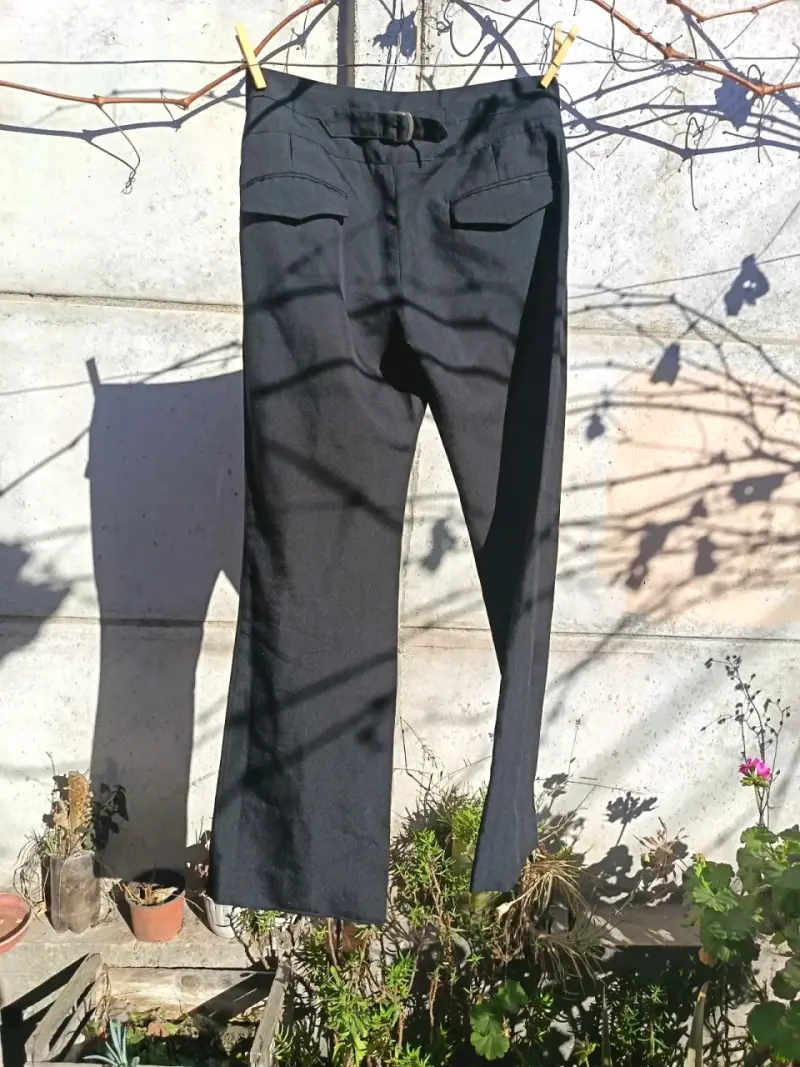 Pantalón de tela flare (36) - 6
