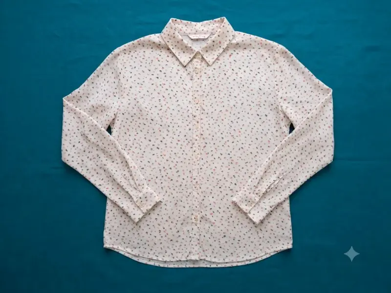Blusa blanca con estampado - 1