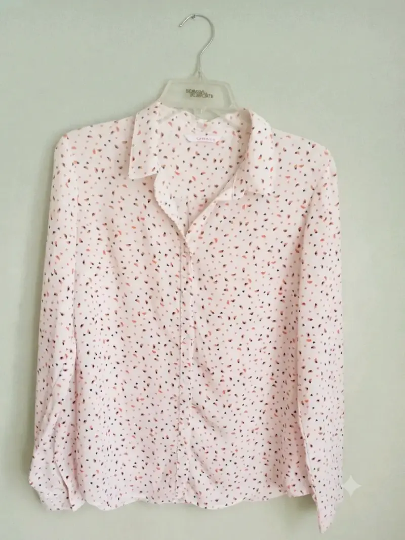 Blusa blanca con estampado - 2
