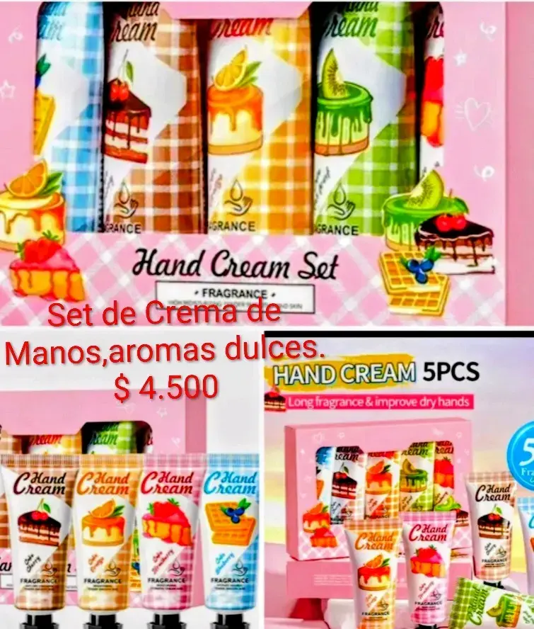 Set de cremas de manos con aromas dulces