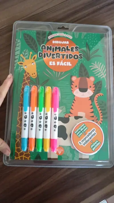 Set de dibujo animales divertidos con marcadores - miniatura 1