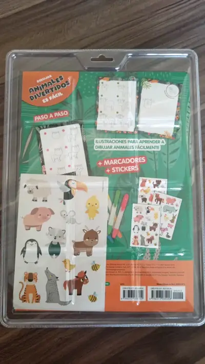 Set de dibujo animales divertidos con marcadores - miniatura 2