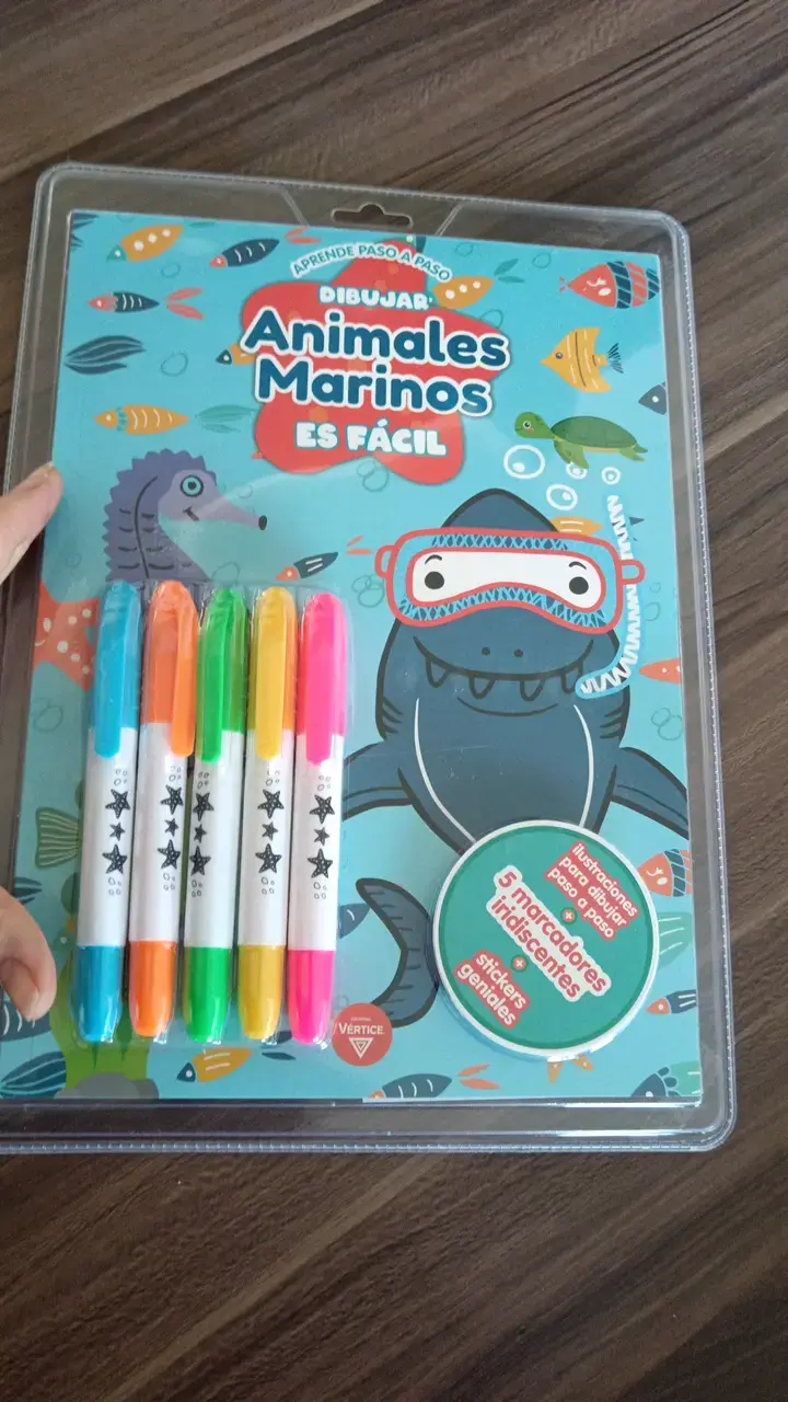 Set de dibujo animales divertidos con marcadores - 3