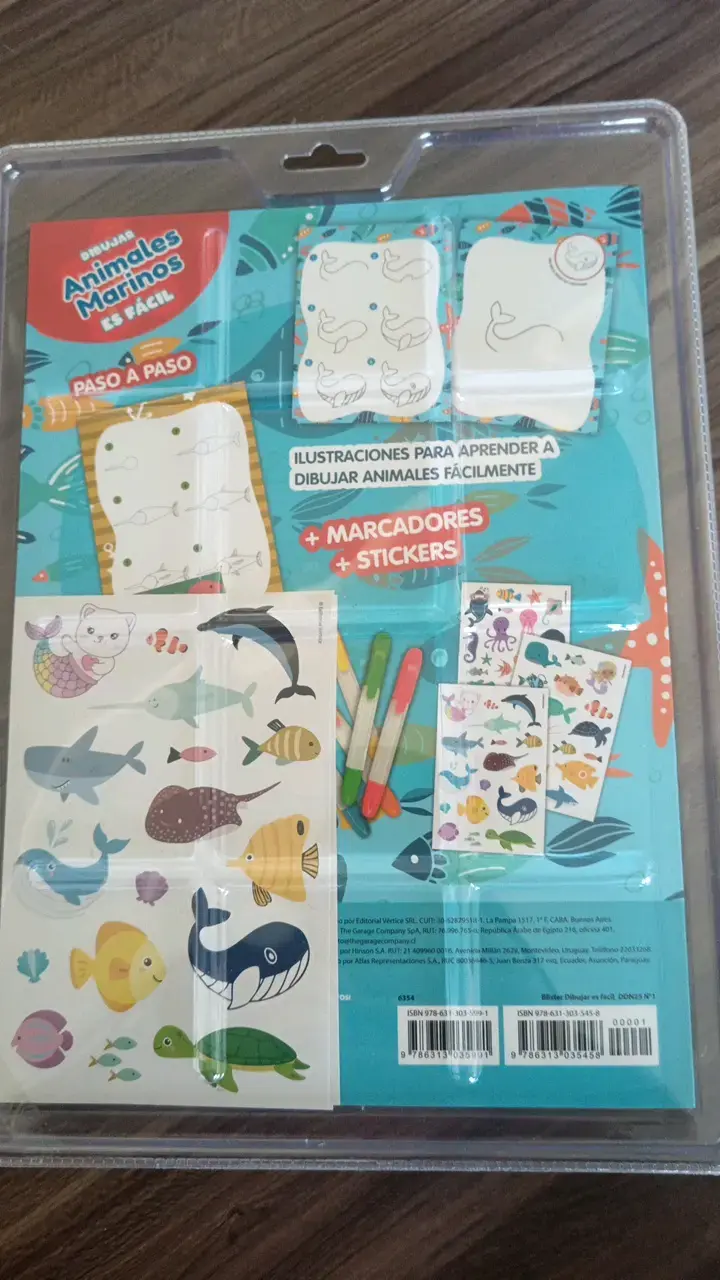 Set de dibujo animales divertidos con marcadores - 4