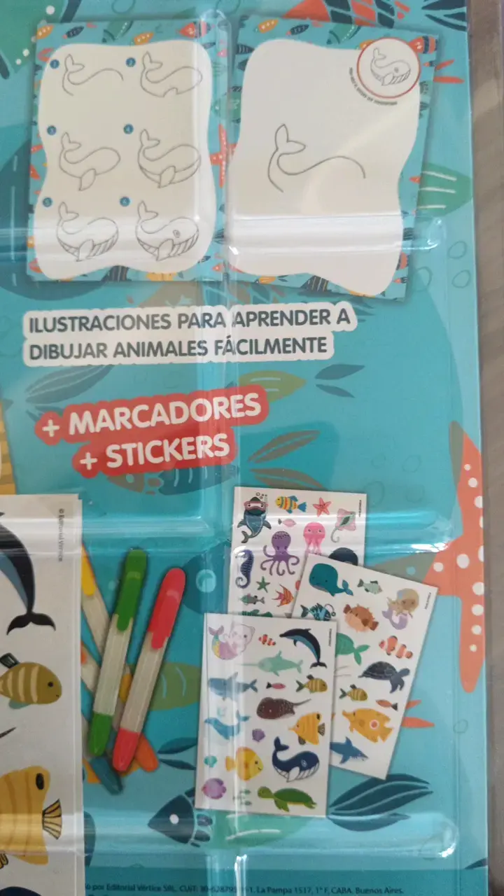 Set de dibujo animales divertidos con marcadores - 5