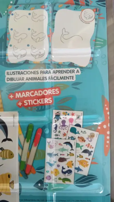 Set de dibujo animales divertidos con marcadores - miniatura 5