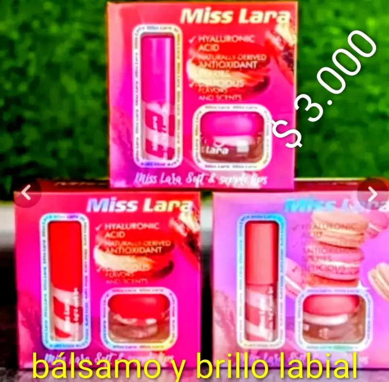 Set de bálsamo y brillo labial Miss Lara