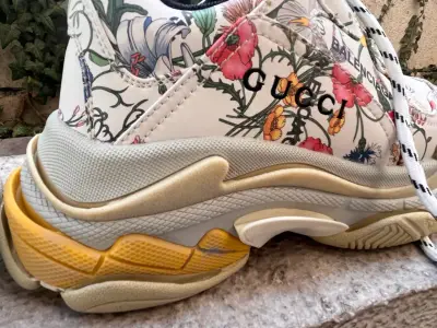 Zapatillas Gucci  florales de diseñador número 38 - miniatura 5