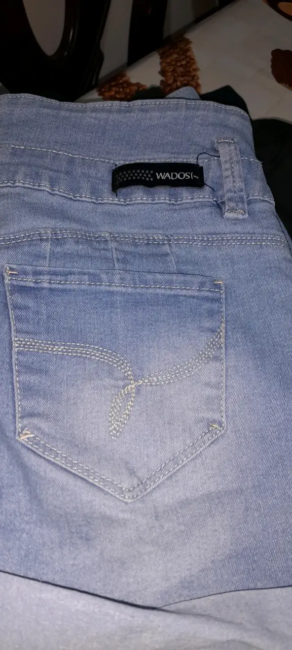 Shorts de mezclilla azul para mujer - 5