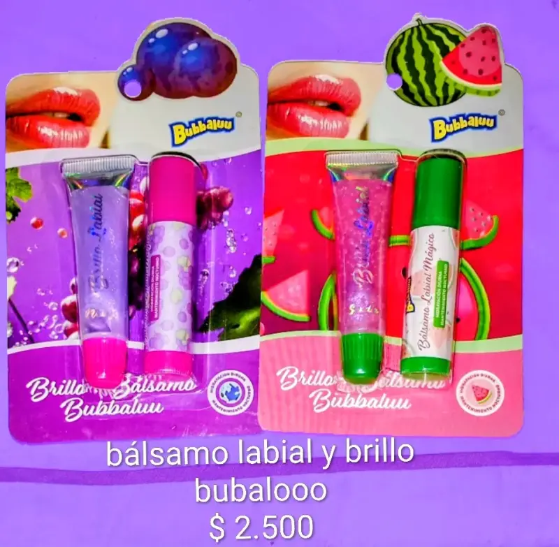 Set de bálsamo labial y brillo Bubbaloo