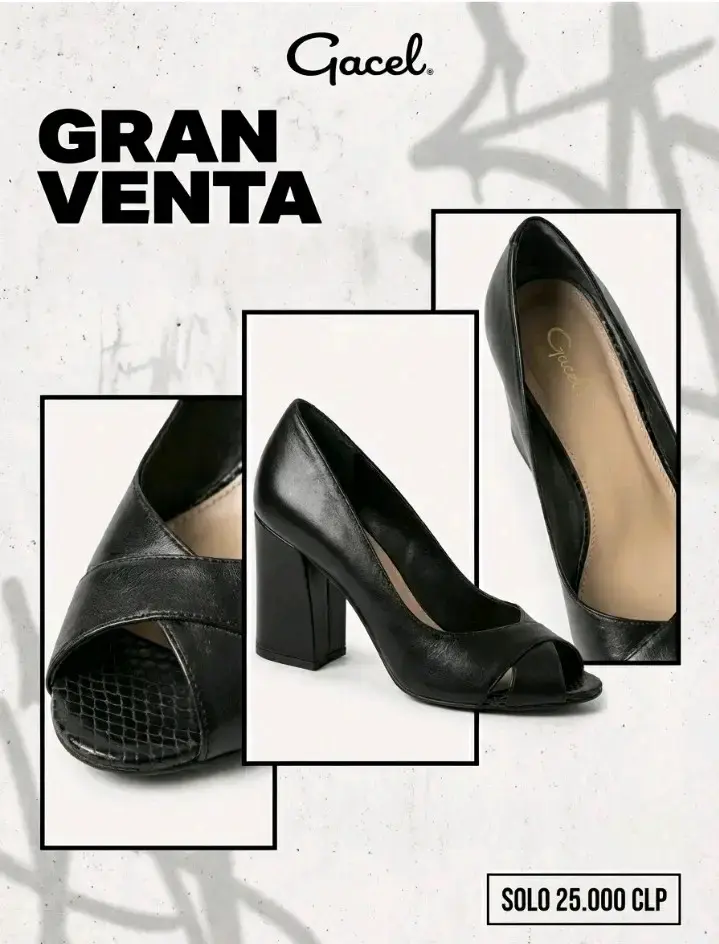 Zapatos de tacón alto negros marca Gacel