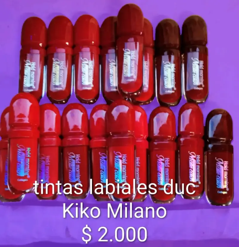 Tintas labiales Kiko Milano colores variados