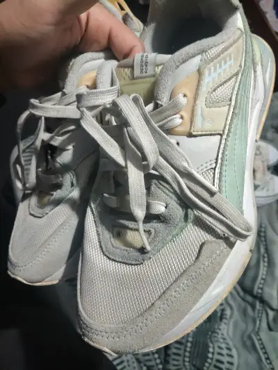 Zapatillas deportivas Puma blancas y verdes - miniatura 4