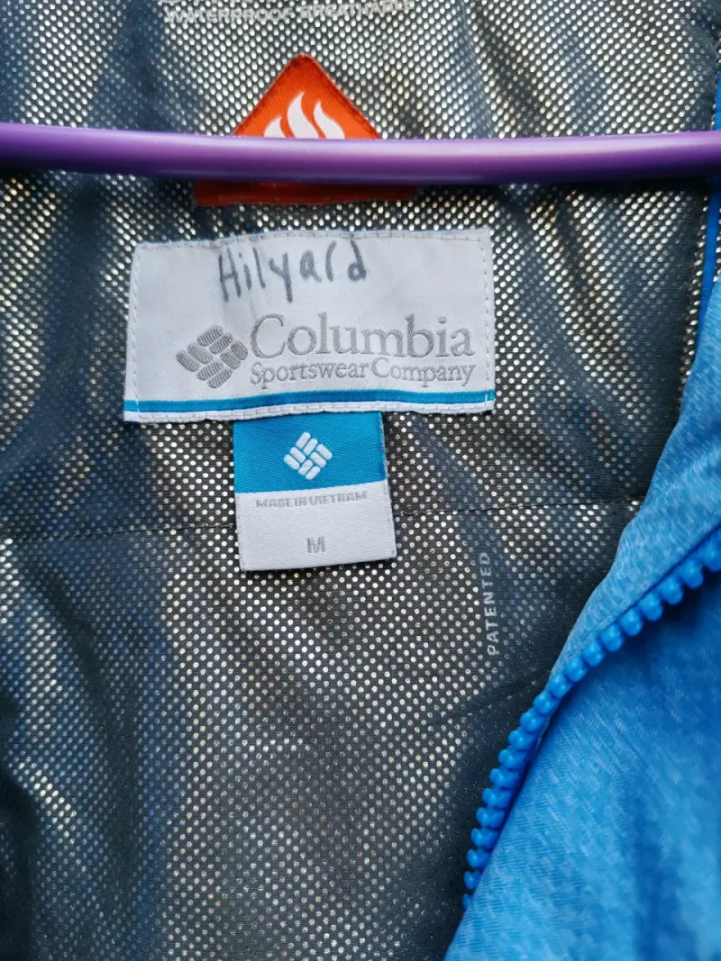 Chaqueta impermeable Columbia azul con capucha - 4