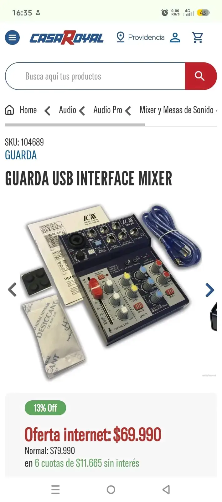 Mezclador de audio ICM UM-36 compacto - 3