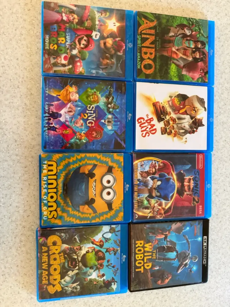 Colección de películas Blu-ray animadas