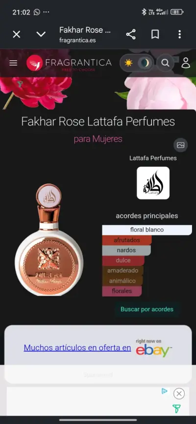 Perfume Fakhar Rose Lattafa para Mujeres - miniatura 1