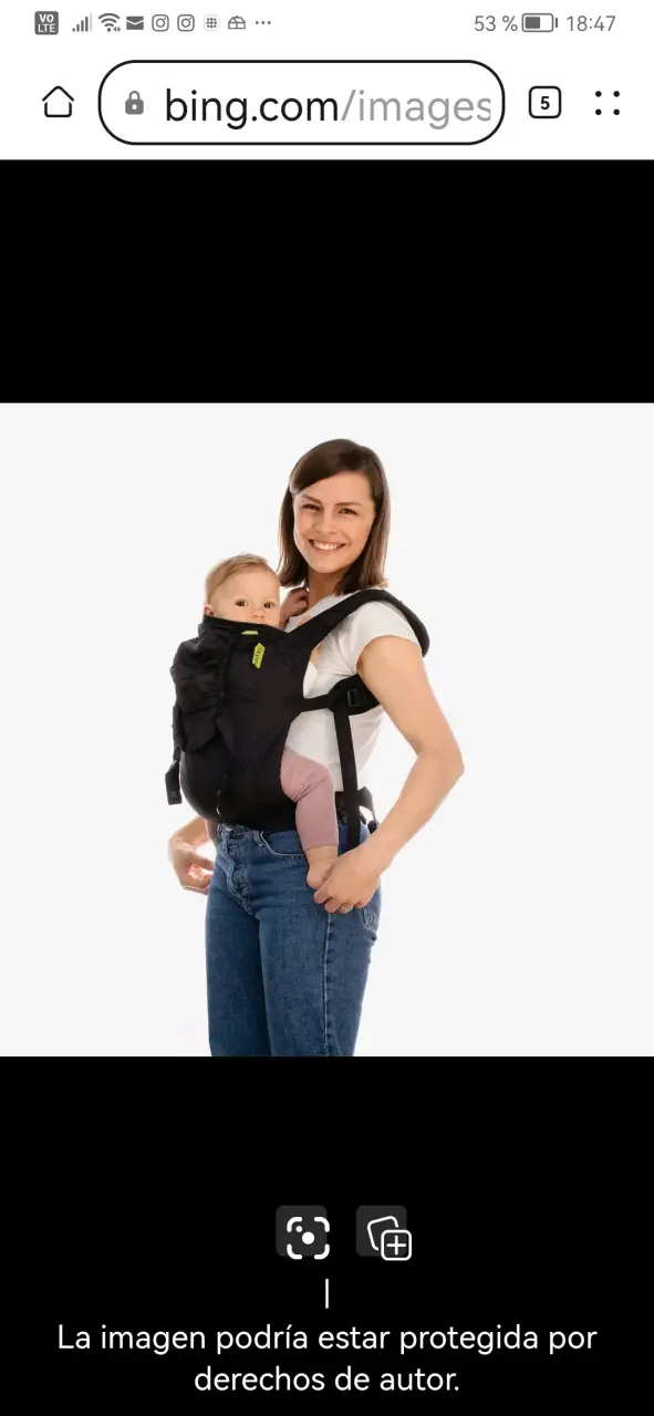 Mochila portabebés negra buba air - 3