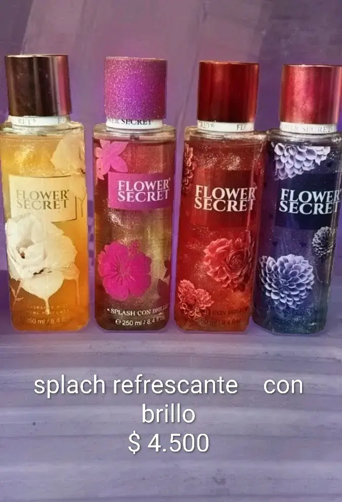 Splash refrescante Flower Secret con brillo